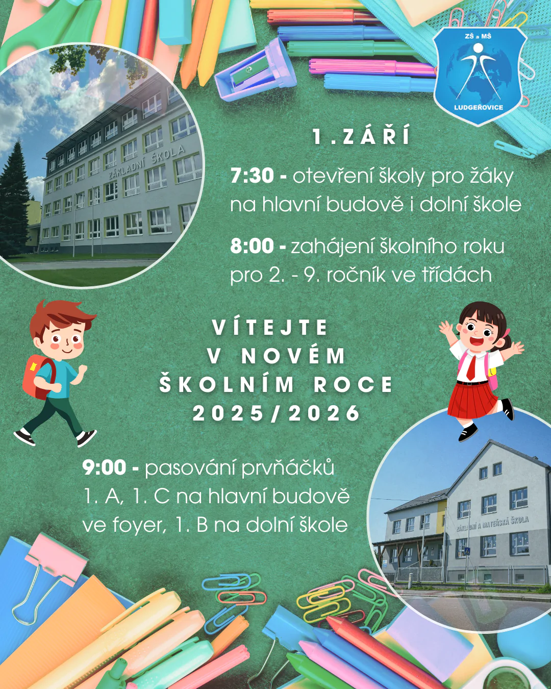 zahájení školního roku 25/26 - leták